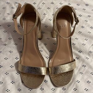 a new day gold heels size 9w